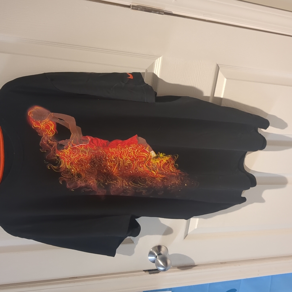 Nike Dri-FIT Black and Orange T-Shirt